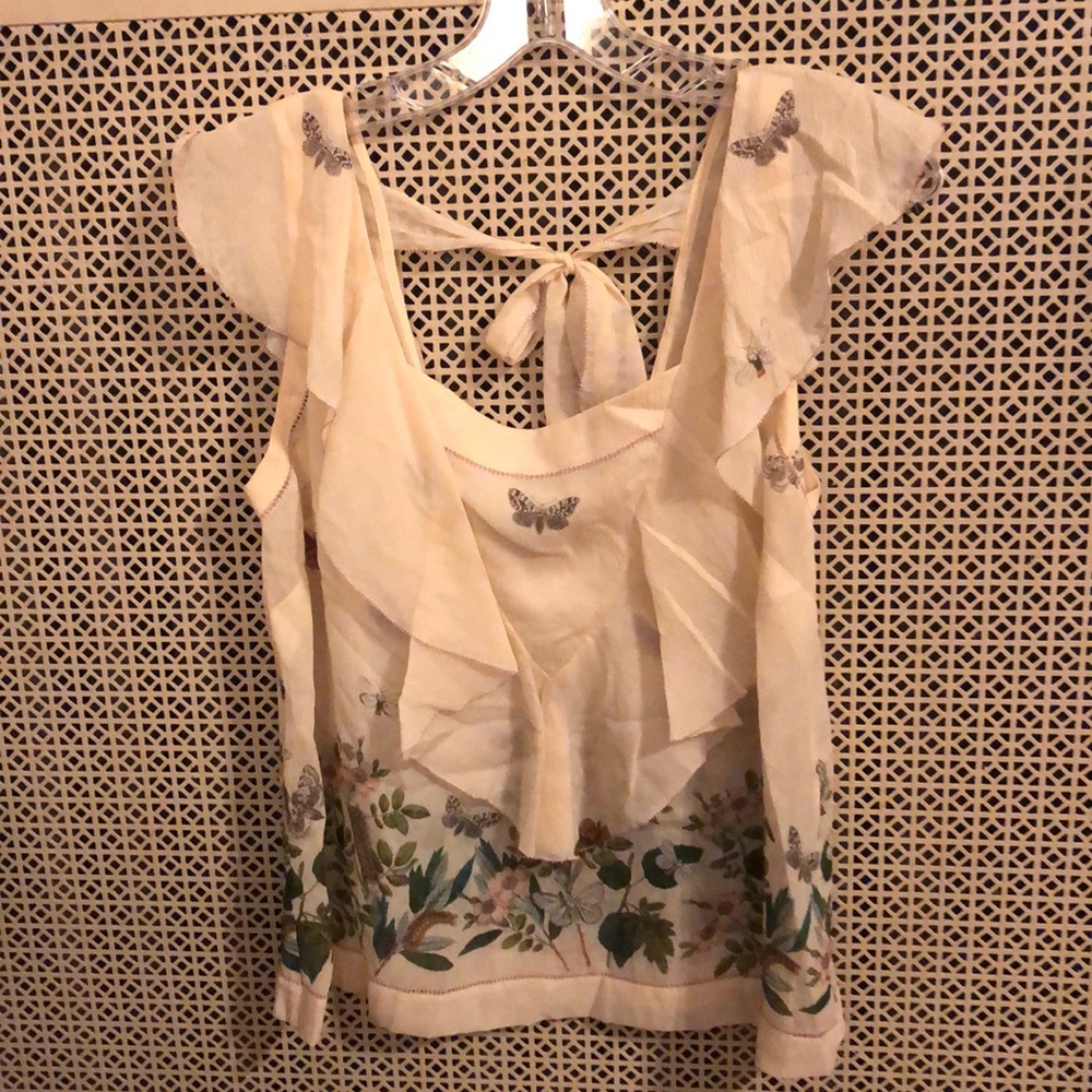 Sheer Butterfly Top with Ruffling!